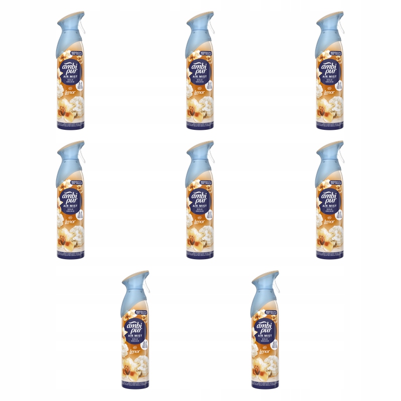 Ambi Pur Gold Orchid Osvěžovač vzduchu ve spreji 185 ml X8