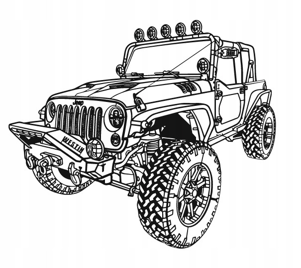 nástěnná dekorace Obraz Auto Jeep Wrangler Jk 2 Door 2007