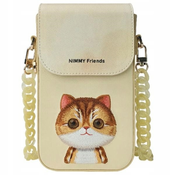 Nimmy khaki kabelka na telefon Big Eyed Pet 2.0 Cat