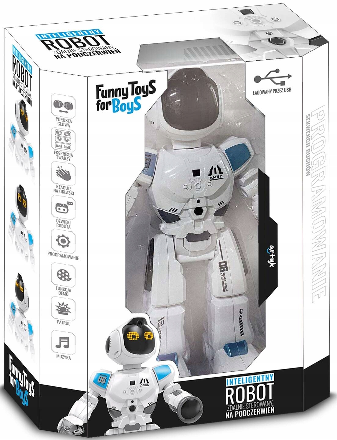 ROBOT ZDALNIE STEROWANY CHODZĄCY Programowalny DOTYKOWY USB EAN (GTIN) 5901811164408