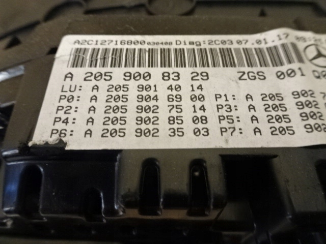 Mercedes-Benz C-Klasse W205 A2059008329 Screen Kombiinstrument Tacho - Thumbnail 5