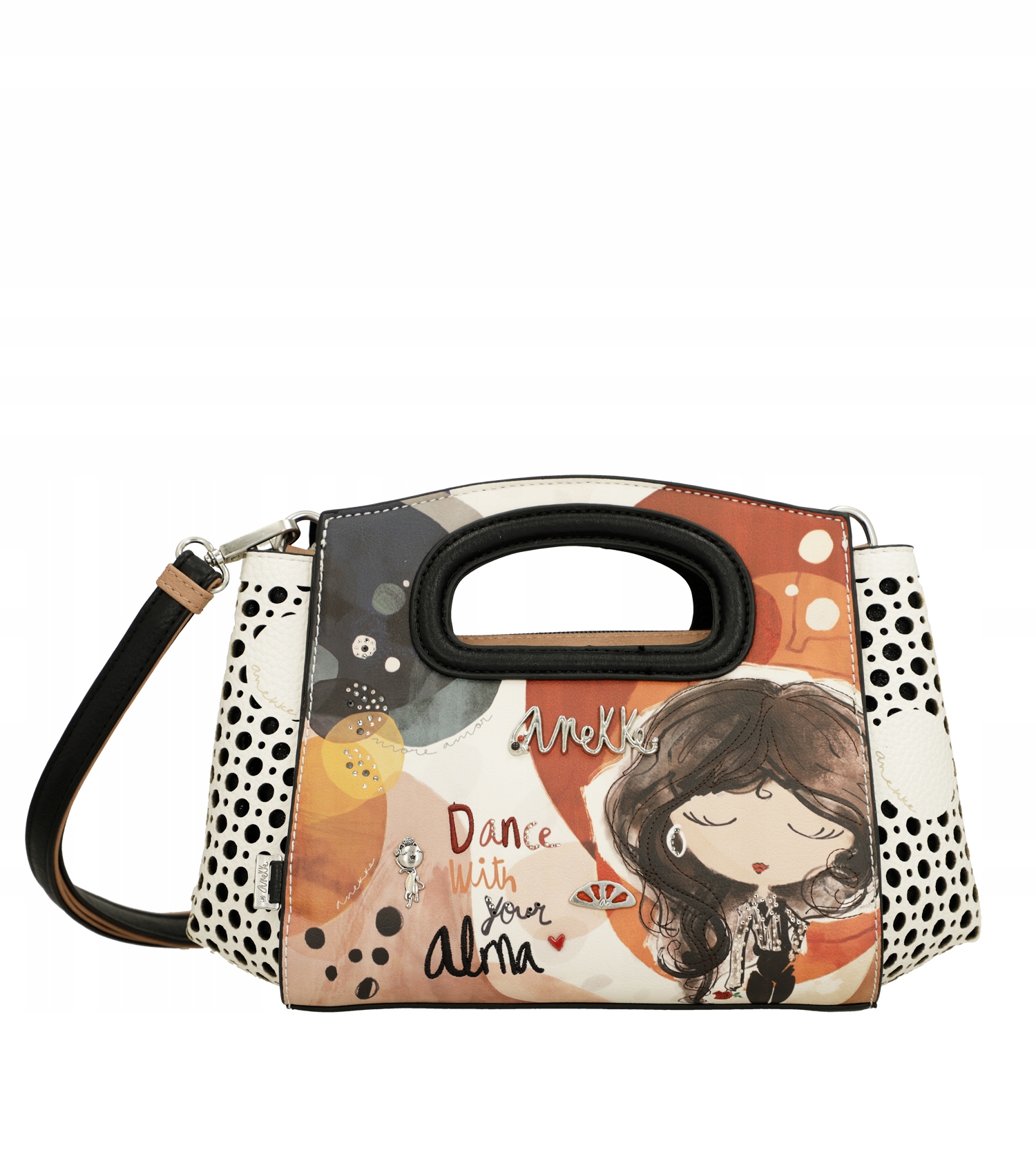 Anekke Alma Dámská Ažurová Kabelka Přes Rameno A Do Ruky, Dlouhý Pásek Crossbody