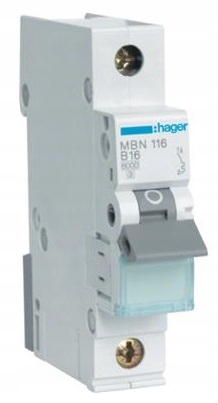 

Hager Mcb Wyłącznik nadprądowy 1P B 16A MBN116E