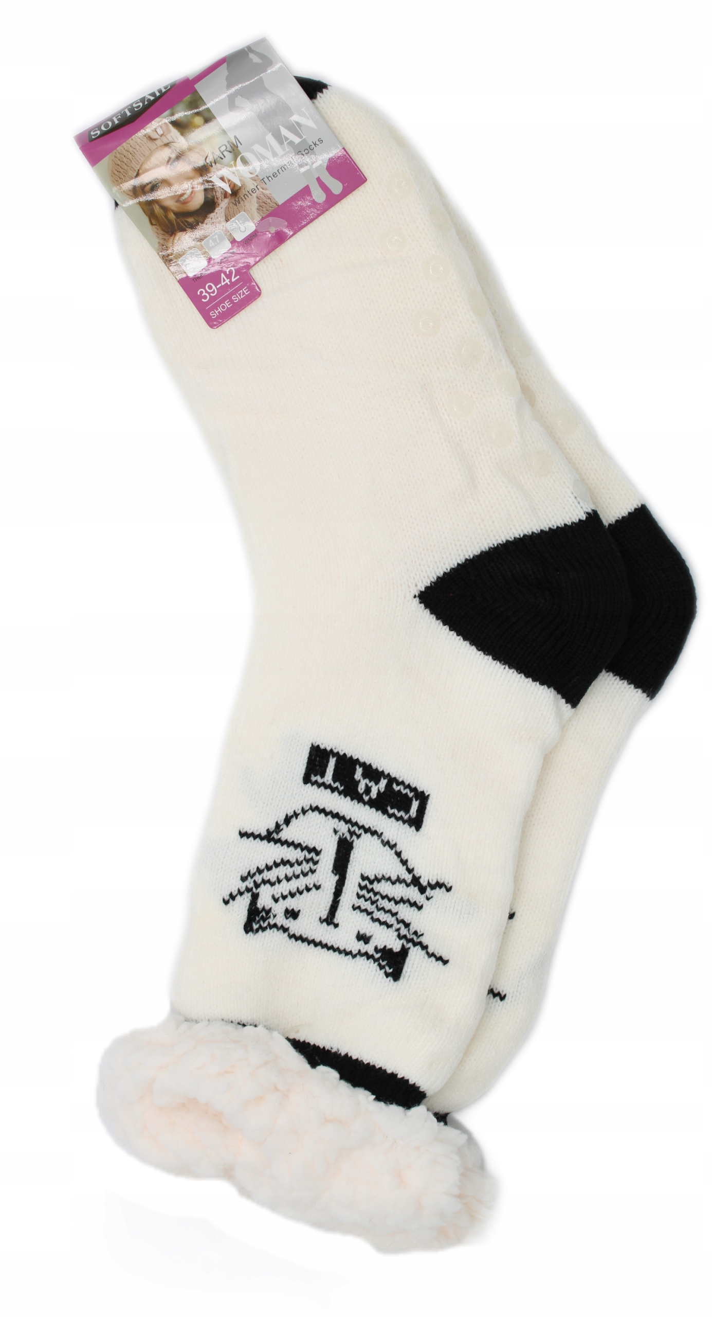 

Skarpety kapcie grube ciepłe antypoślizgowe 35-38