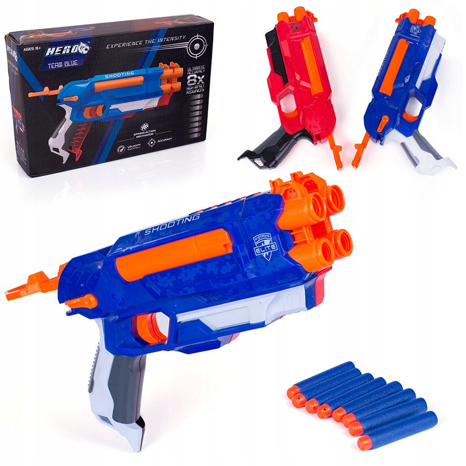 

Wyrzutnia Elite 2W1 2 Pistolety Strzałki Naboje