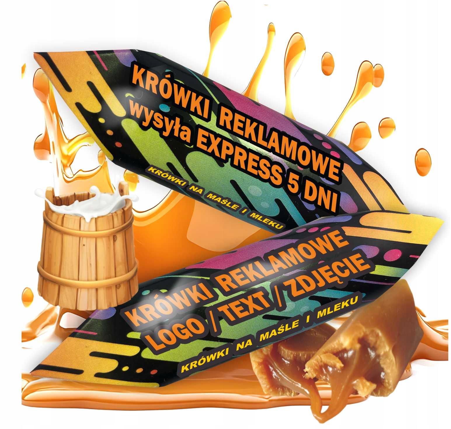 Levně Bonbóny Krówki s vlastním logem s potiskem – Express 5 Dnů – 1 kg