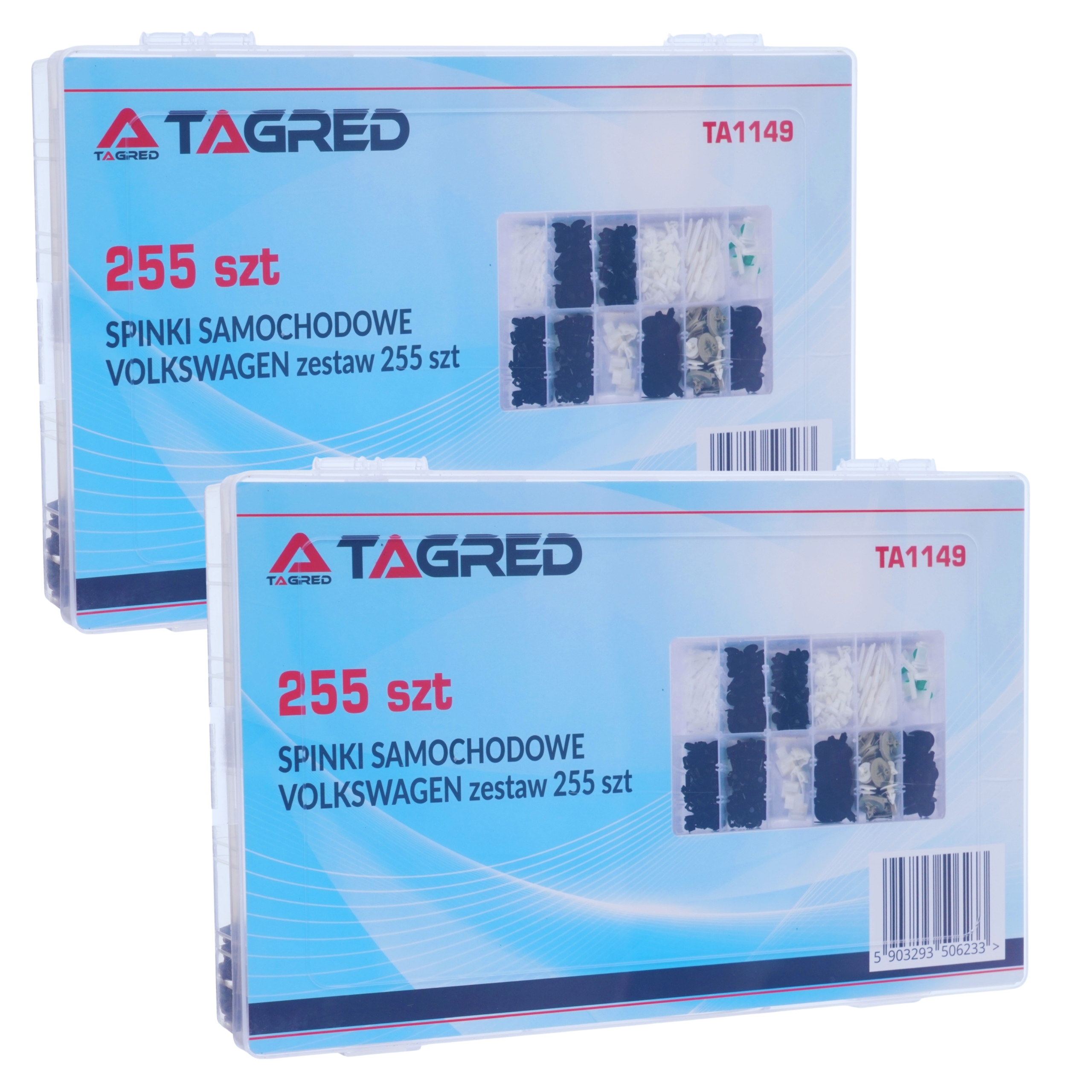 2x Upevňovací Automobilové Sponky Volkswagen 255 ks