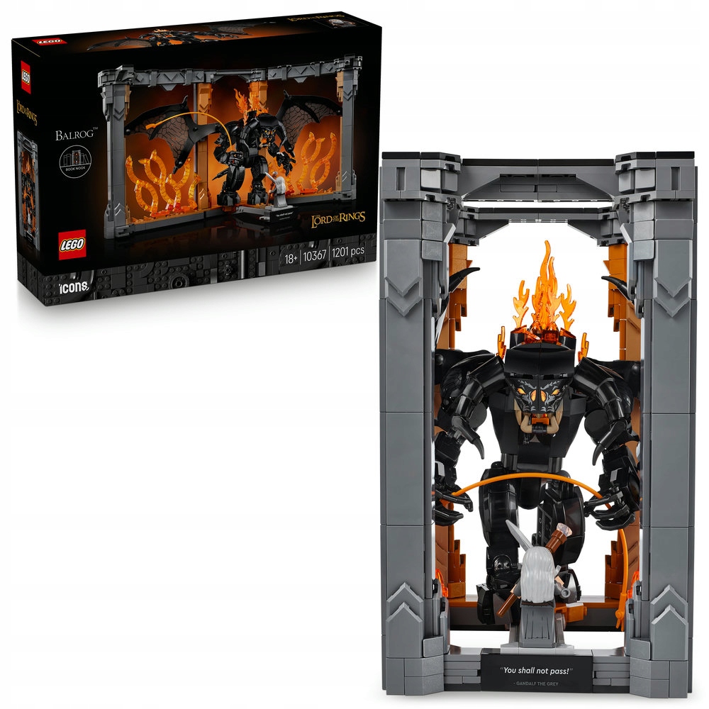 Lego Icons 10367 Knižní zarážka: Pán prstenů Balrog