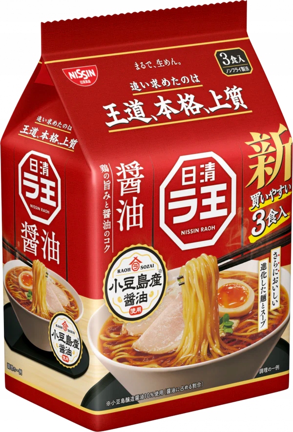 2x Raoh Shoyu Ramen polévka s kuřecí příchutí a sójovou omáčkou 3 x 101 g Nissin