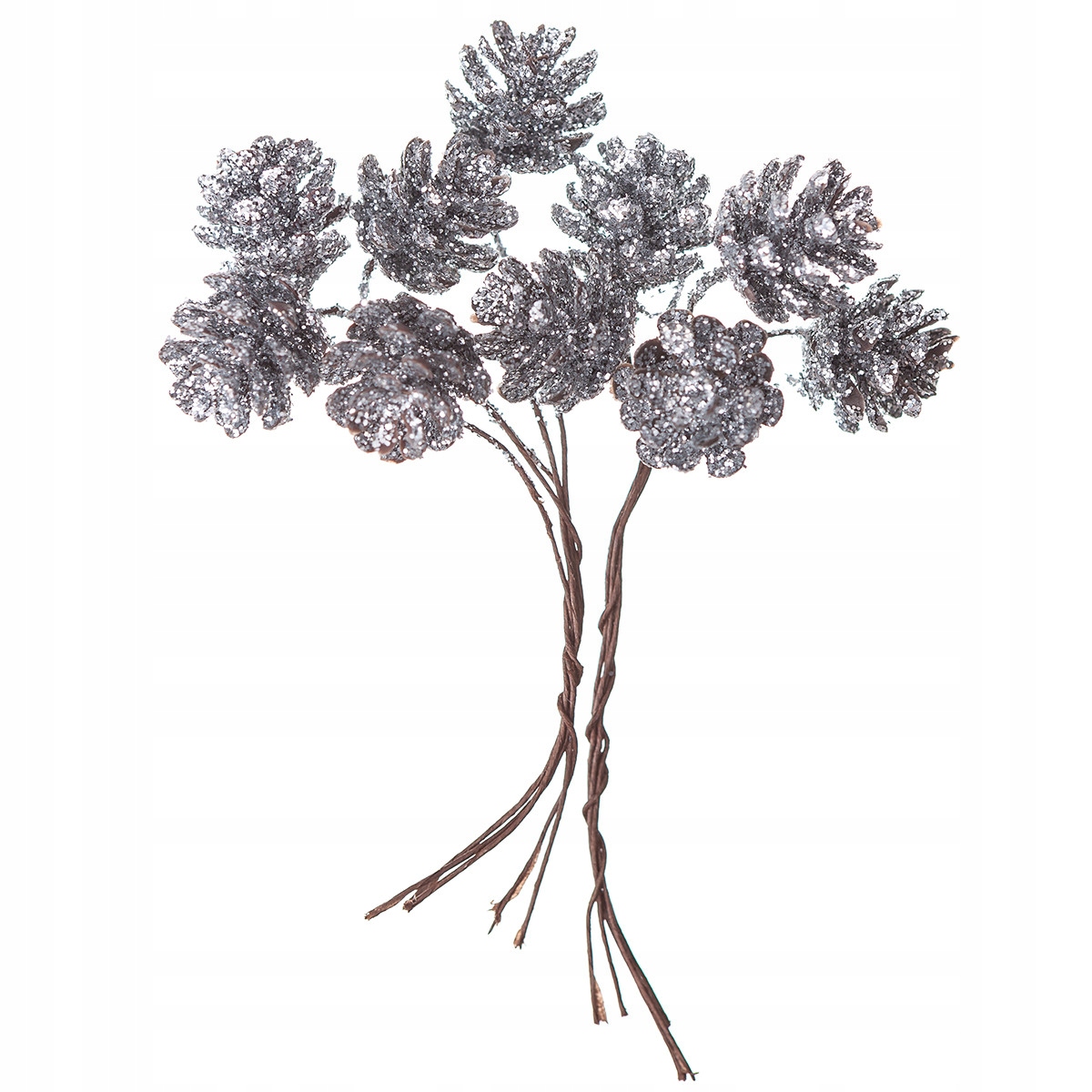 

Mini szyszki DpCraft posrebrzane, 10 szt.