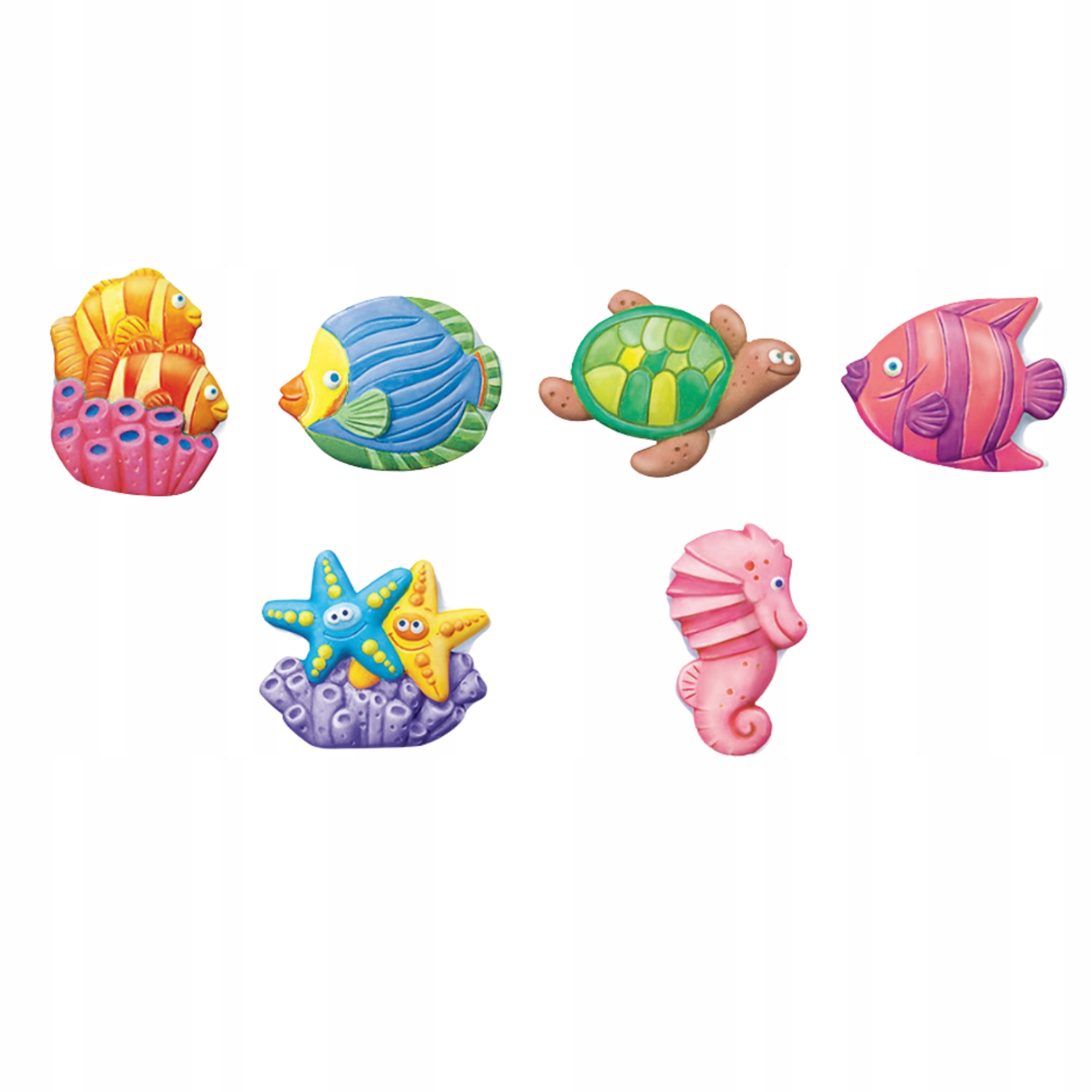 ZESTAW DO TWORZENIA FIGUREK GIPSOWYCH MAGNESÓW ZWIERZĘTA MORSKIE DIY 3D Materiał inny