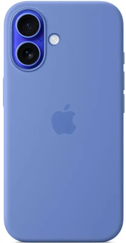 Silikonové pouzdro na iPhone 16 Perleťově Světle Modrá Silicone Case Periwinkle