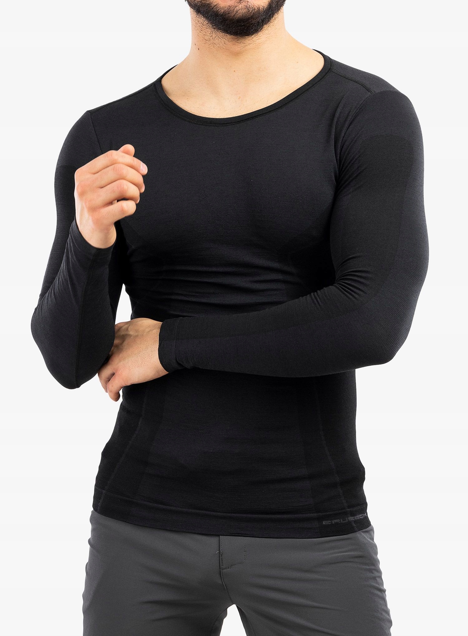 Mikina Brubeck Comfort Wool Ls černá L