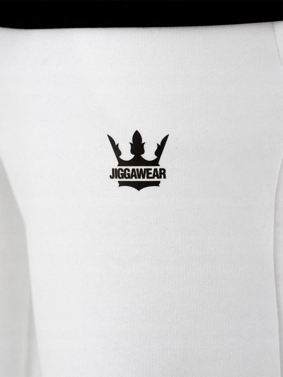 SPODNIE DRESOWE MĘSKIE REGULAR KLASYCZNE Modne BIAŁE KORONA Jigga Wear M Płeć mężczyzna