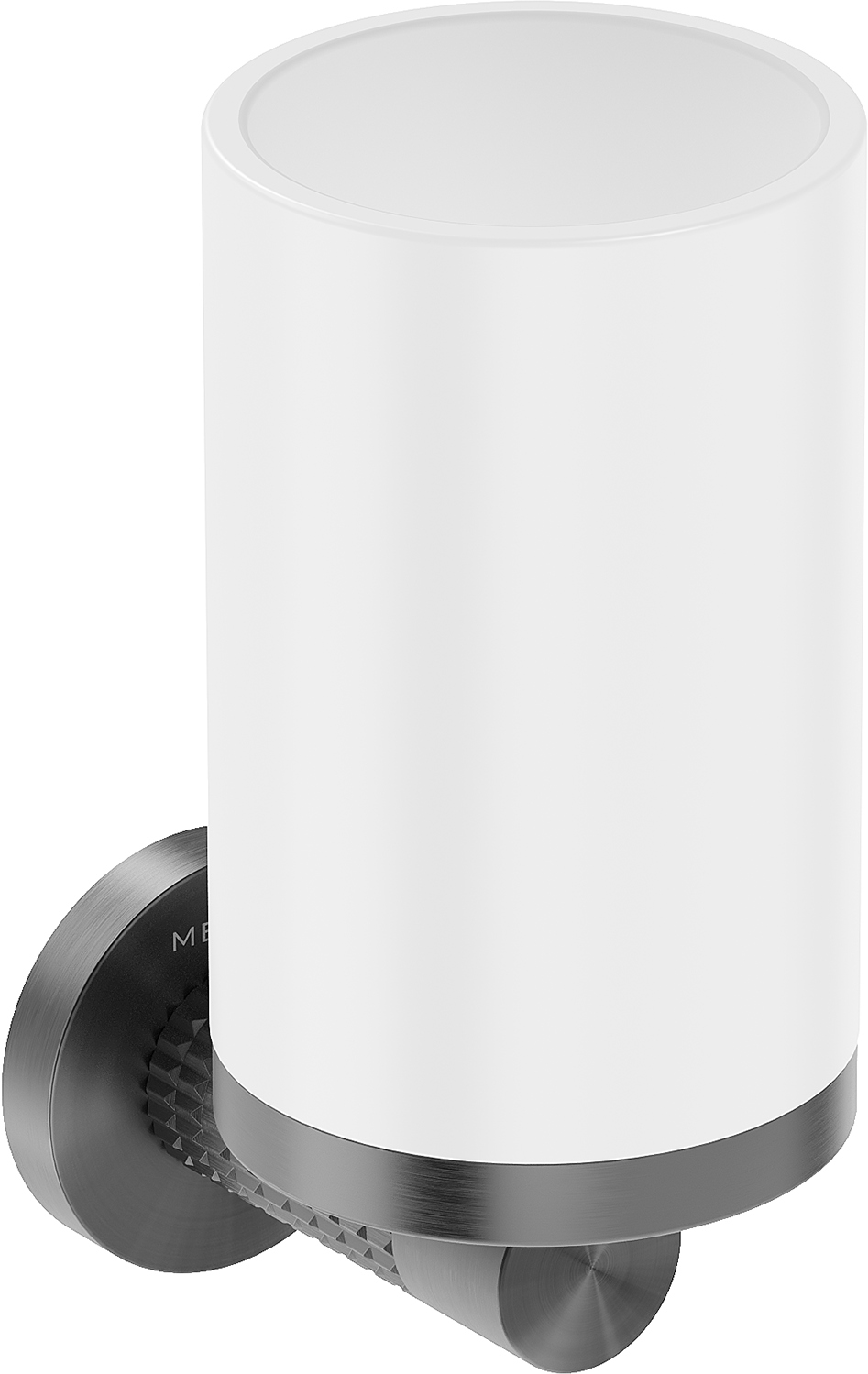 Mexen Triv kelímek na zubní kartáčky, bílá/kartáčovaná gun gray – 70A33051-66W