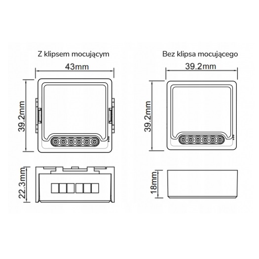 Moduł OXT mini przekaźnik beznapięciowy Wi-Fi TUYA Rodzaj sterownik