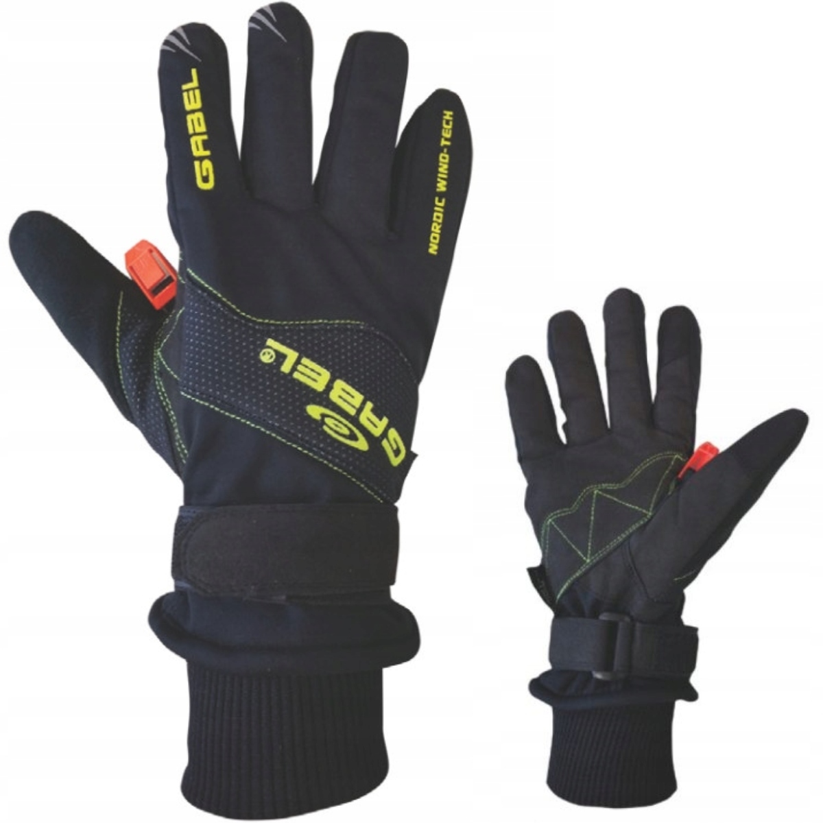 Rukavice Nordic Walking Gabel Wind Tech Ncs 8/8,5 M, černé