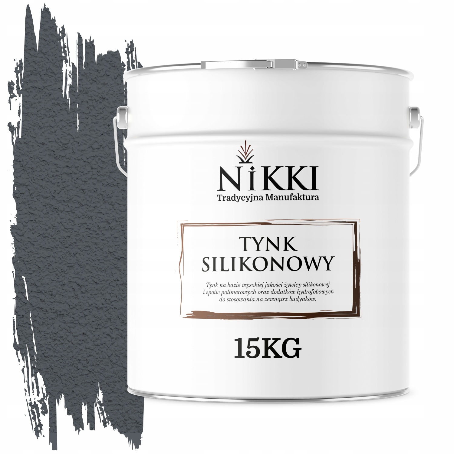 Silikónová Fasádna Omietka Sivá Grafitová F256 15KG Granulácia 1.5 mm