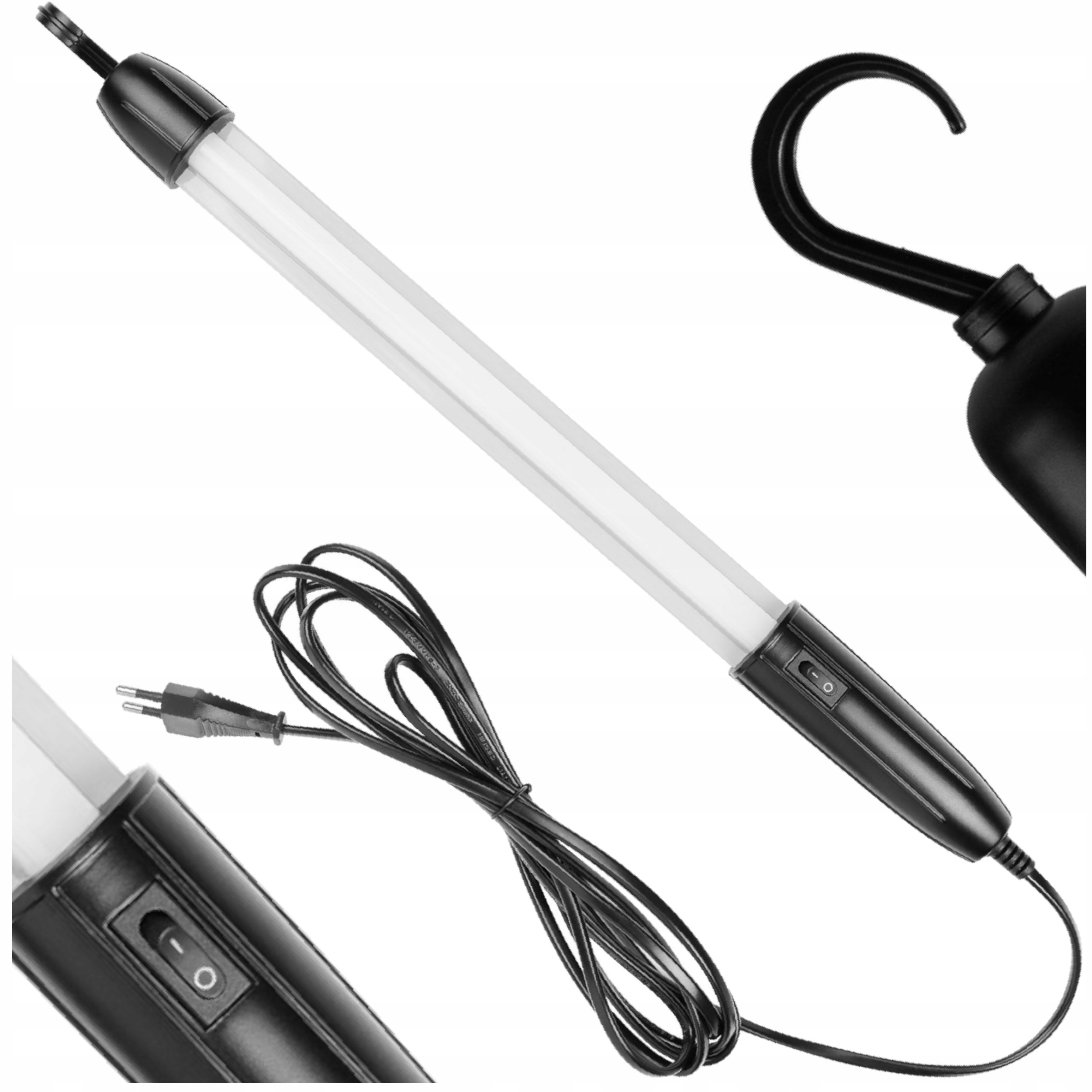 Lampa Warsztatowa Led 5W Kabel 3 Metry 6000K do Piwnicy Garażu Warsztatu