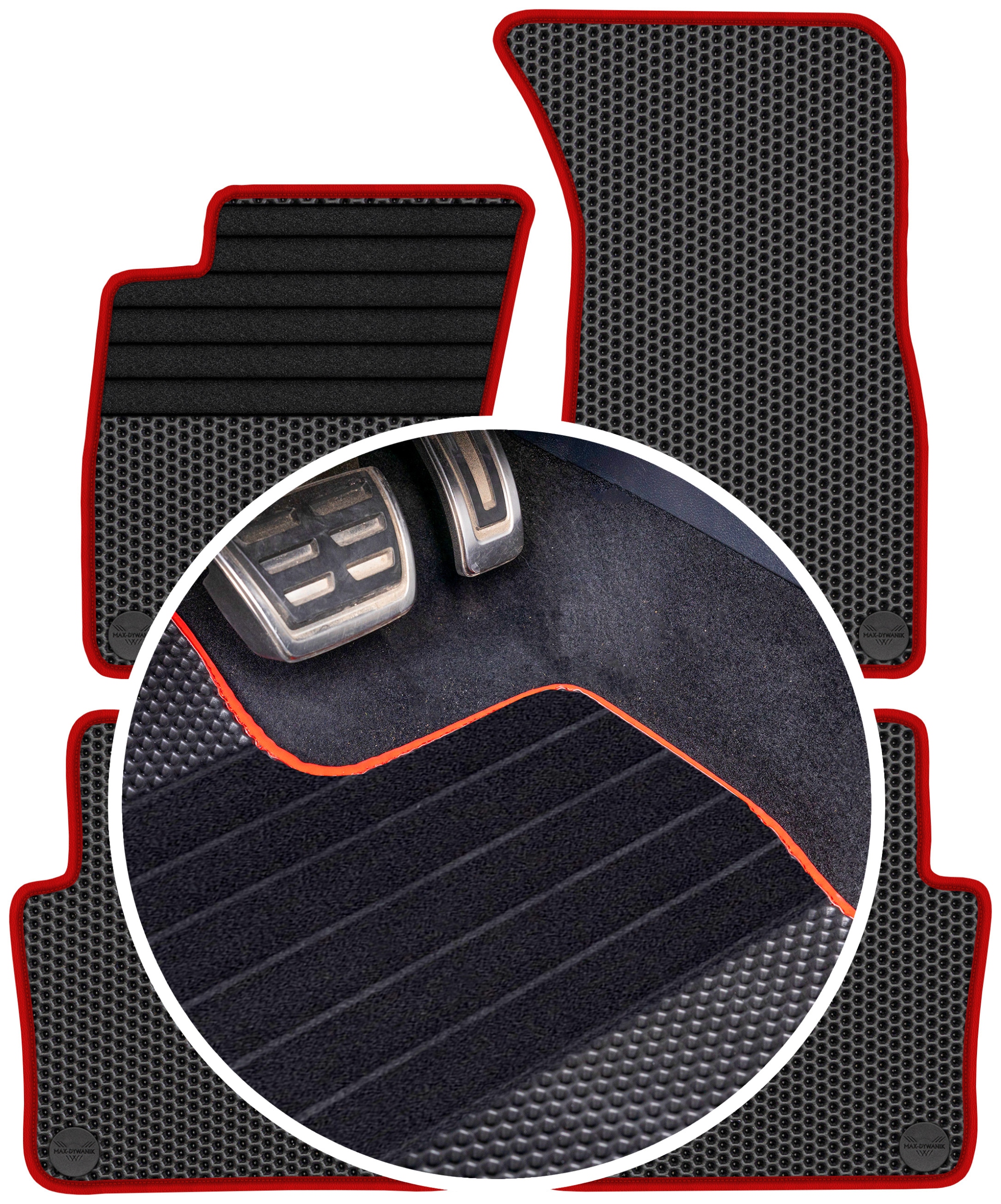 Audi A8 D3 Short 2002-2010 Gumové koberce Eva Eternity Plastry Medu
