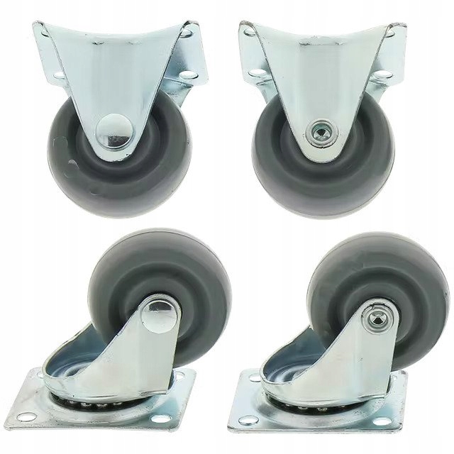 

Kółka meblowe 4szt transportowe skrętne fi40 h50