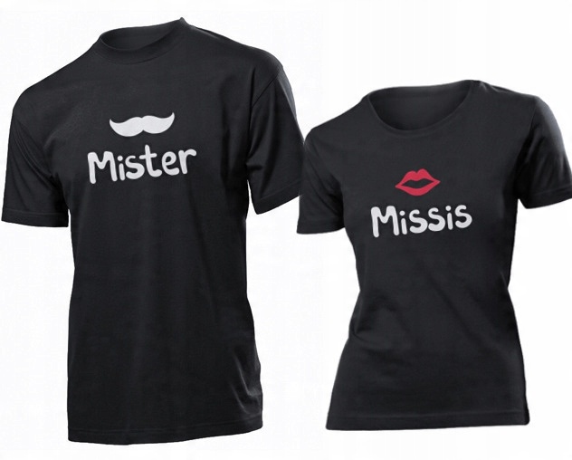 

Koszulki dla par Mister Missis Komplet XXL