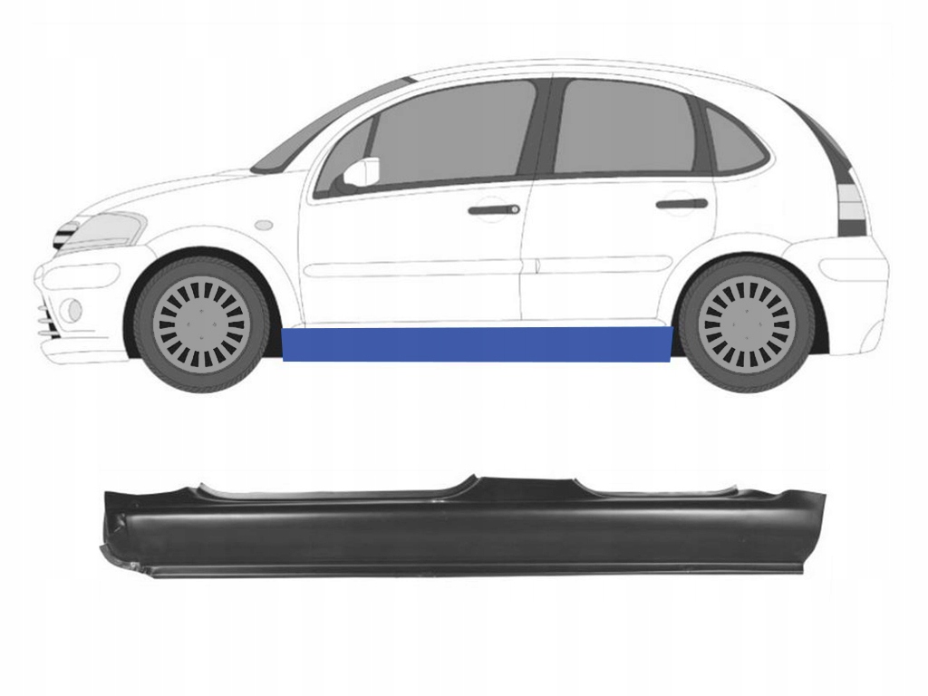 CITROEN C3 FC 2002-2005 PRÓG LEWA
