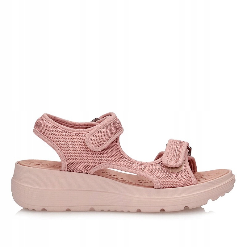 Dámské sandály Azaleia 198048 18833 růžové na suchý zip na koturnu