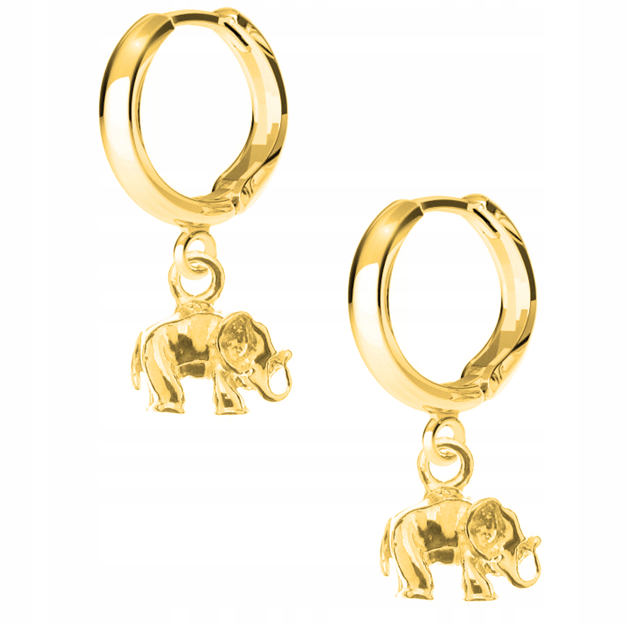 

Kolczyki złote Słoń Słonik Zwierzę 925