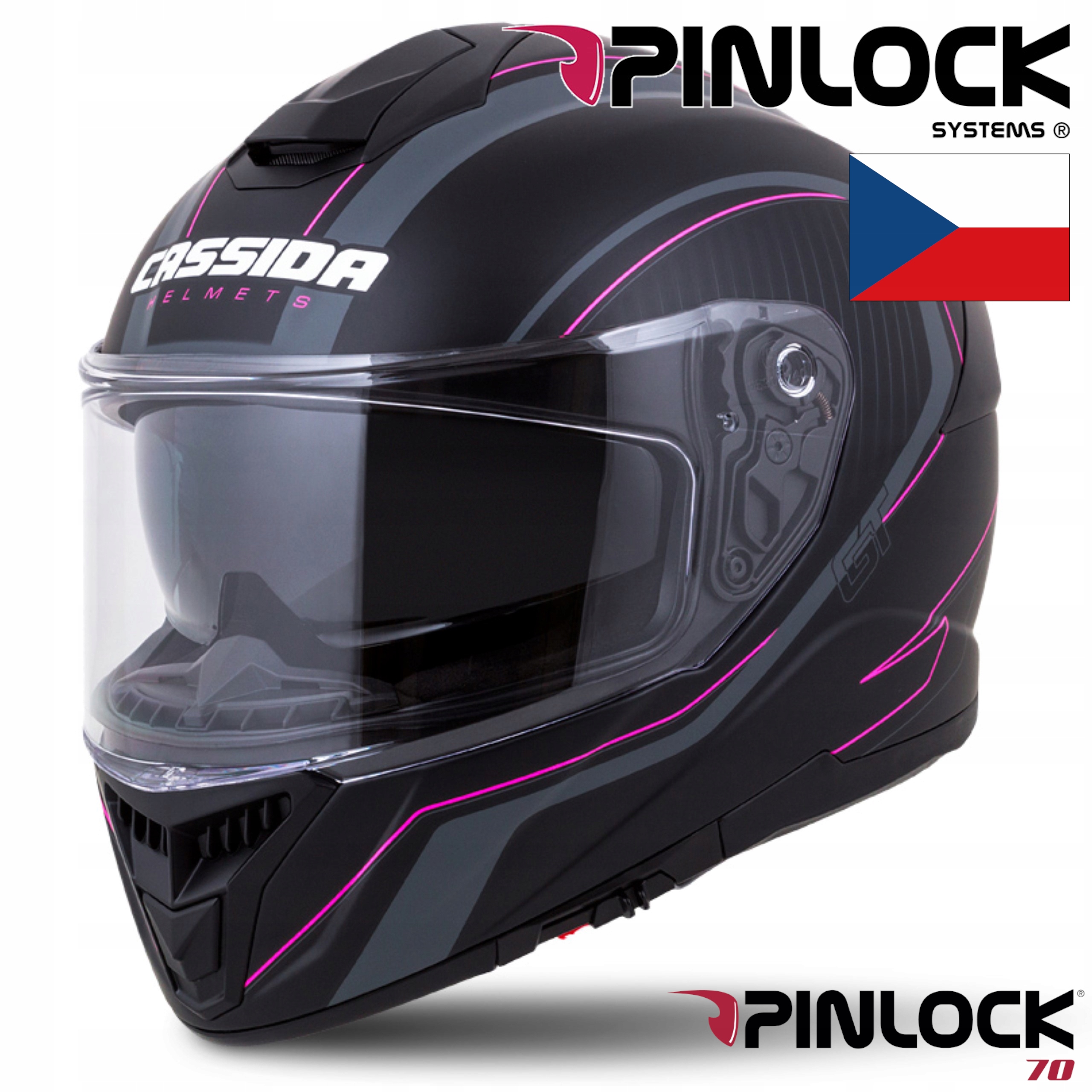 CASSIDA KASK MOTOCYKLOWY GT2 Z WŁÓKNA + PINLOCK S Producent Cassida