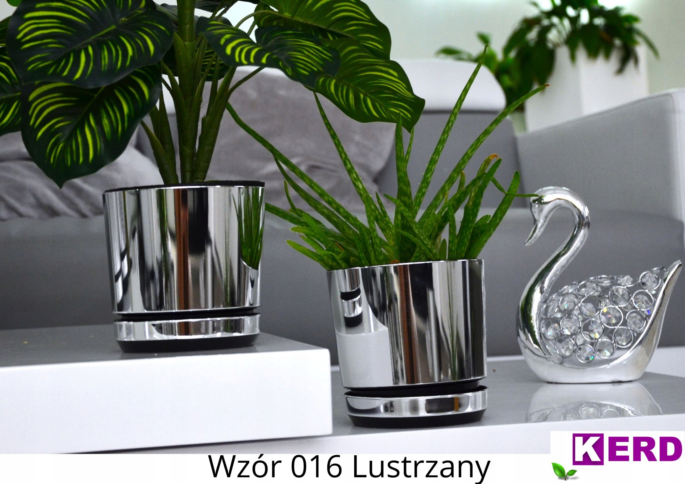 Doniczka DEKOR śr. 21 cm kolor lustrzany Wysokość produktu 20.8 cm