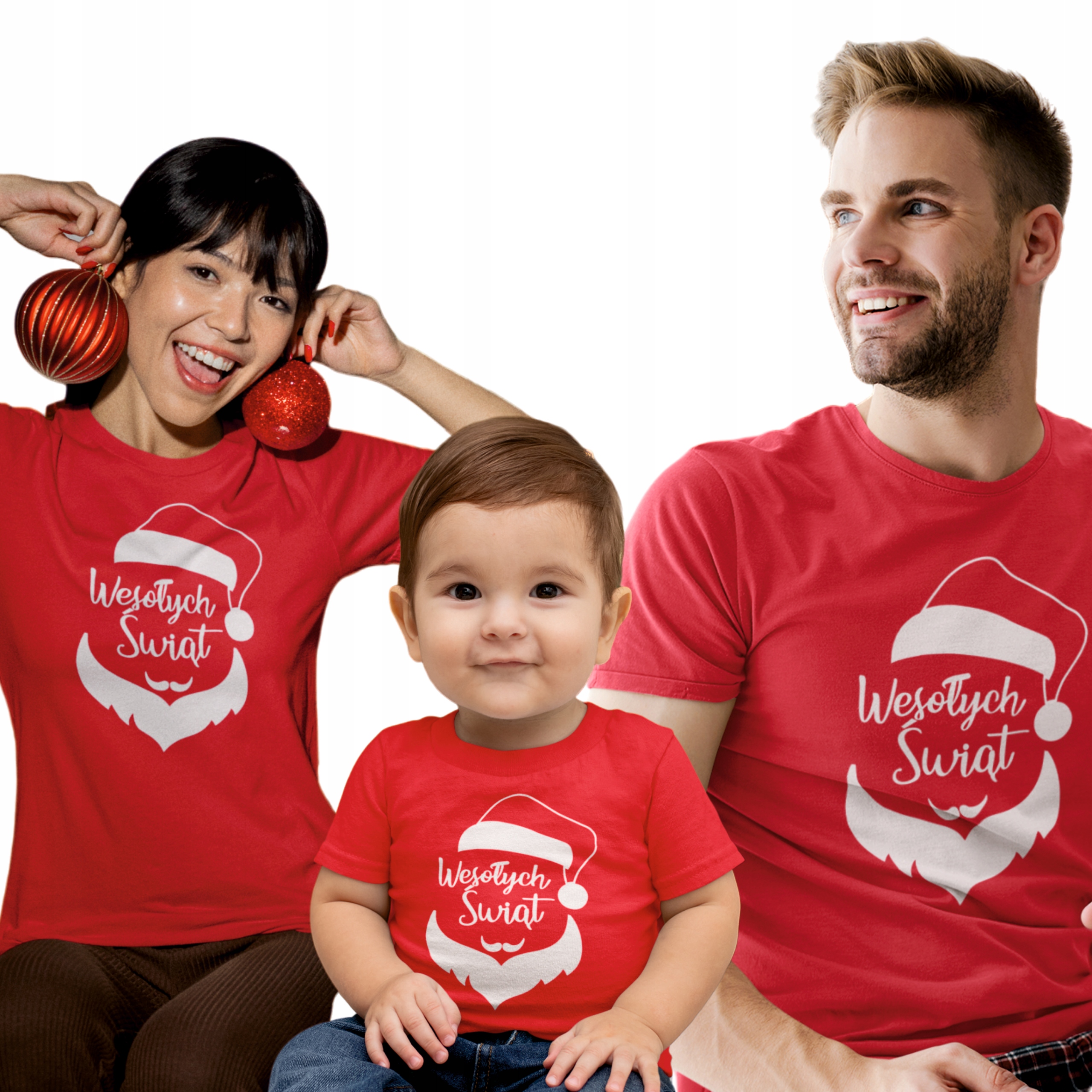 Vánoční trička pro celou rodinu 2+1 Rodinné body trička na sezení