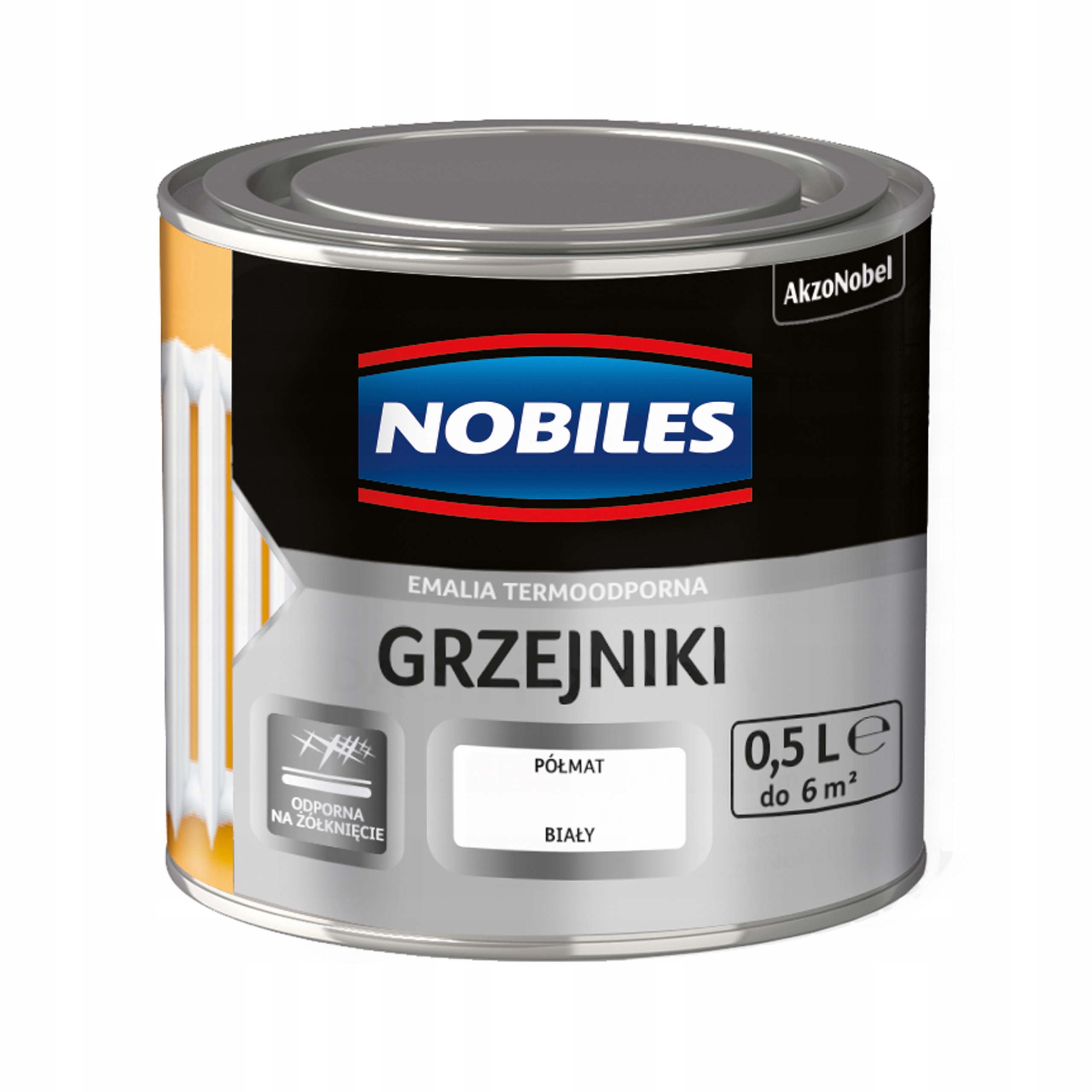 

Nobiles farba do grzejników Biała 0,5l