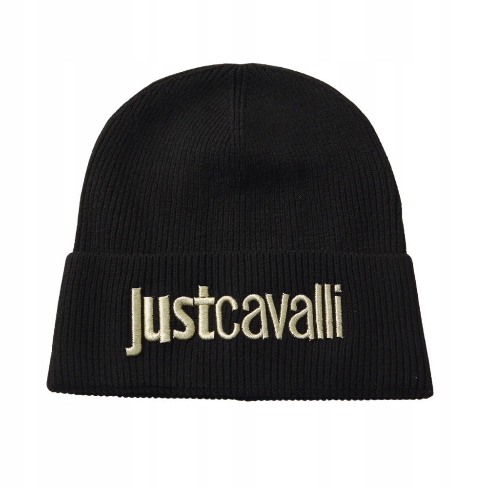 Just Cavalli Černá dámská čepice typu beanie s příměsí vlny