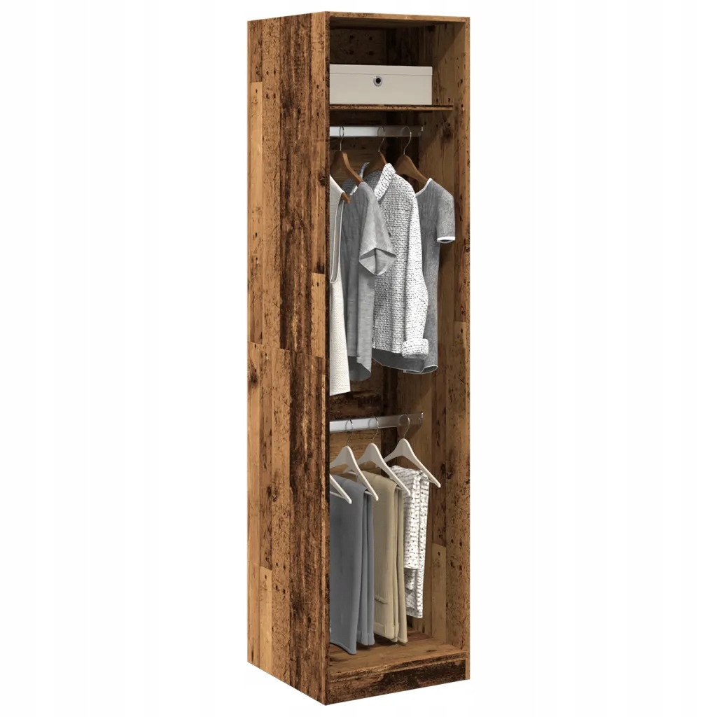 Šatní skříň old wood 50 x 50 x 200 cm kompozitní dřevo Hnědá 3307790
