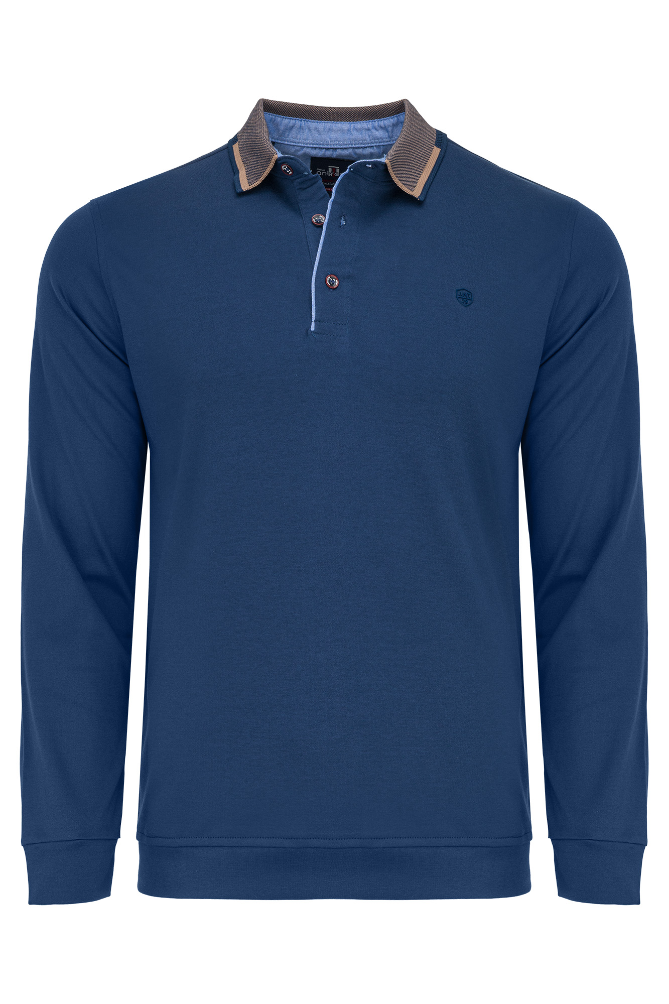 Dlouhá Pánská Halenka Modrý Límeček S Dlouhým Rukávem 100% Bavlna: XL