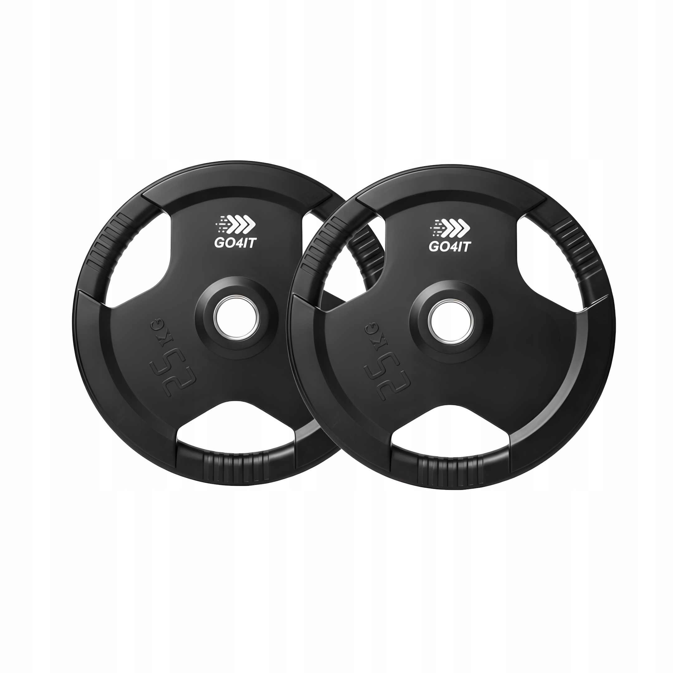 Obciążenia Olimpijskie Żeliwne Ogumowane GO4IT – Zestaw 2 x 25 kg (50 kg)