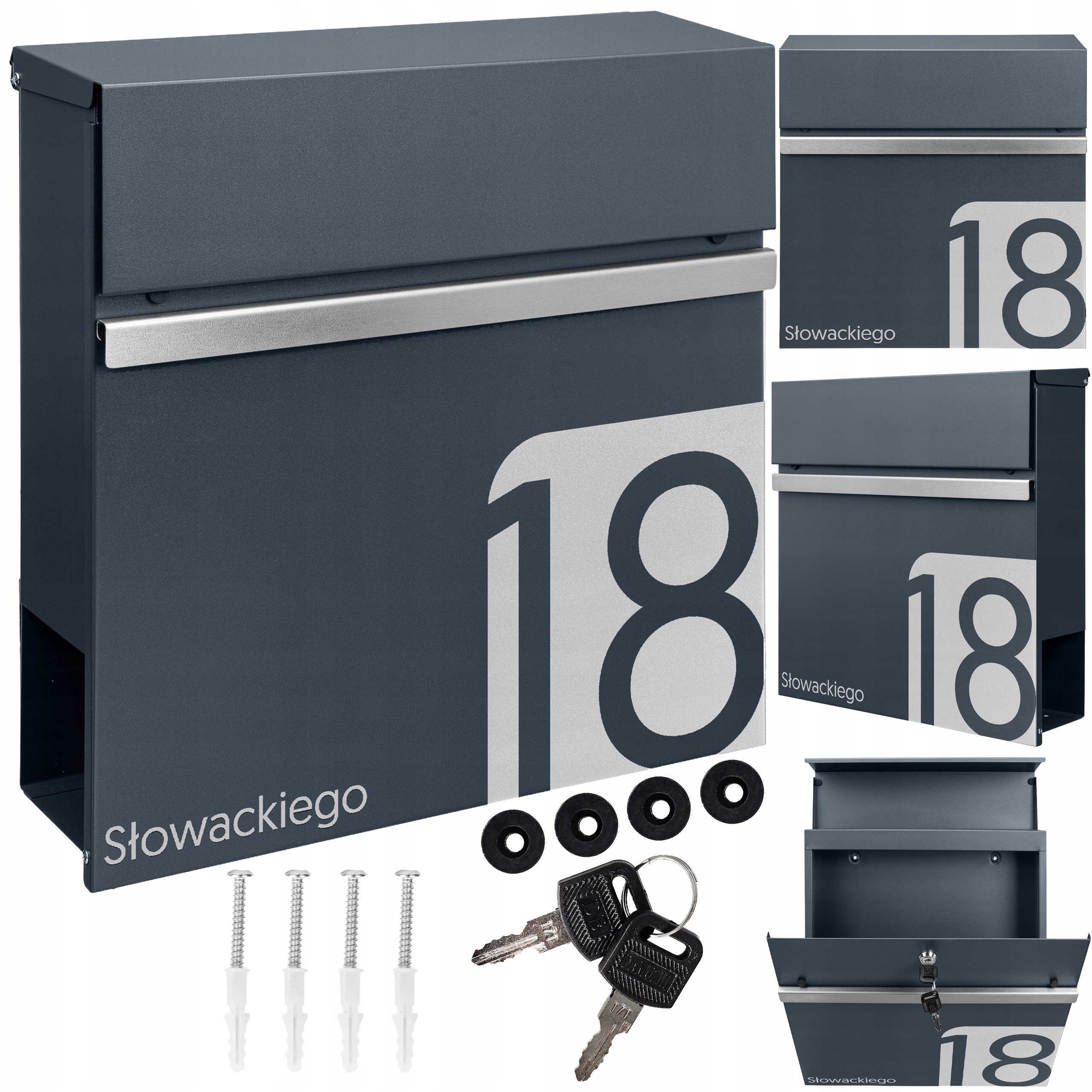 Antracitová Poštovní Schránka Exlusive Vzor 4