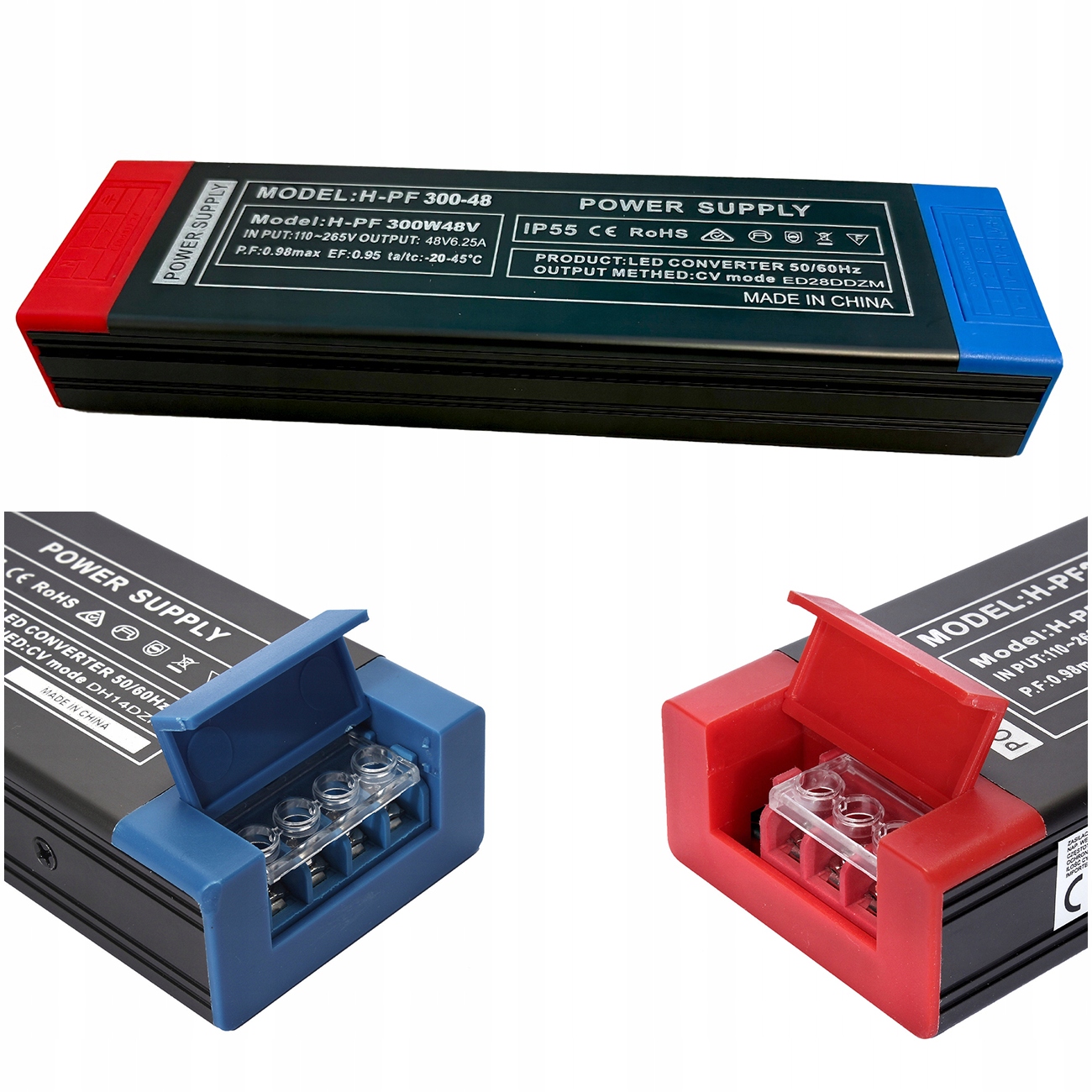 48V Napájecí Zdroj 300 W, Vysoký Výkon A Spolehlivost, Odolná Konstrukce H-PF300-48