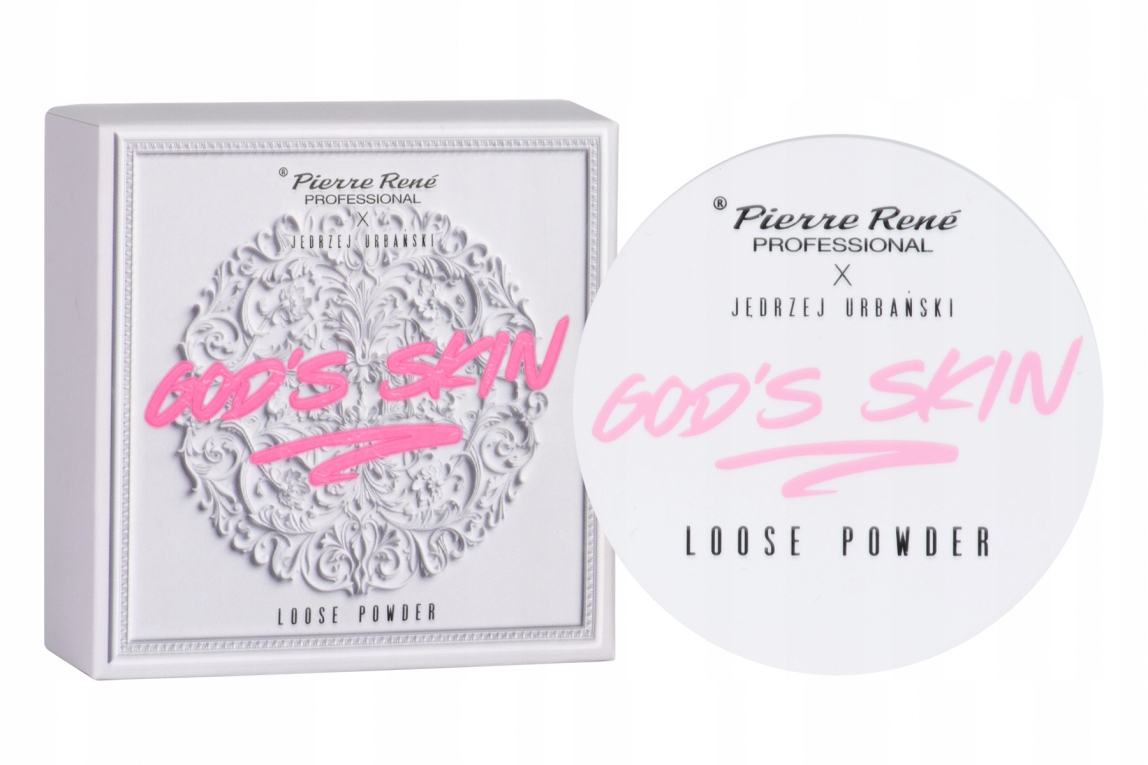 PIERRE RENE x JĘDRZEJ URBAŃSKI Loose Powder SATYNOWY PUDER God's Skin Marka Pierre René