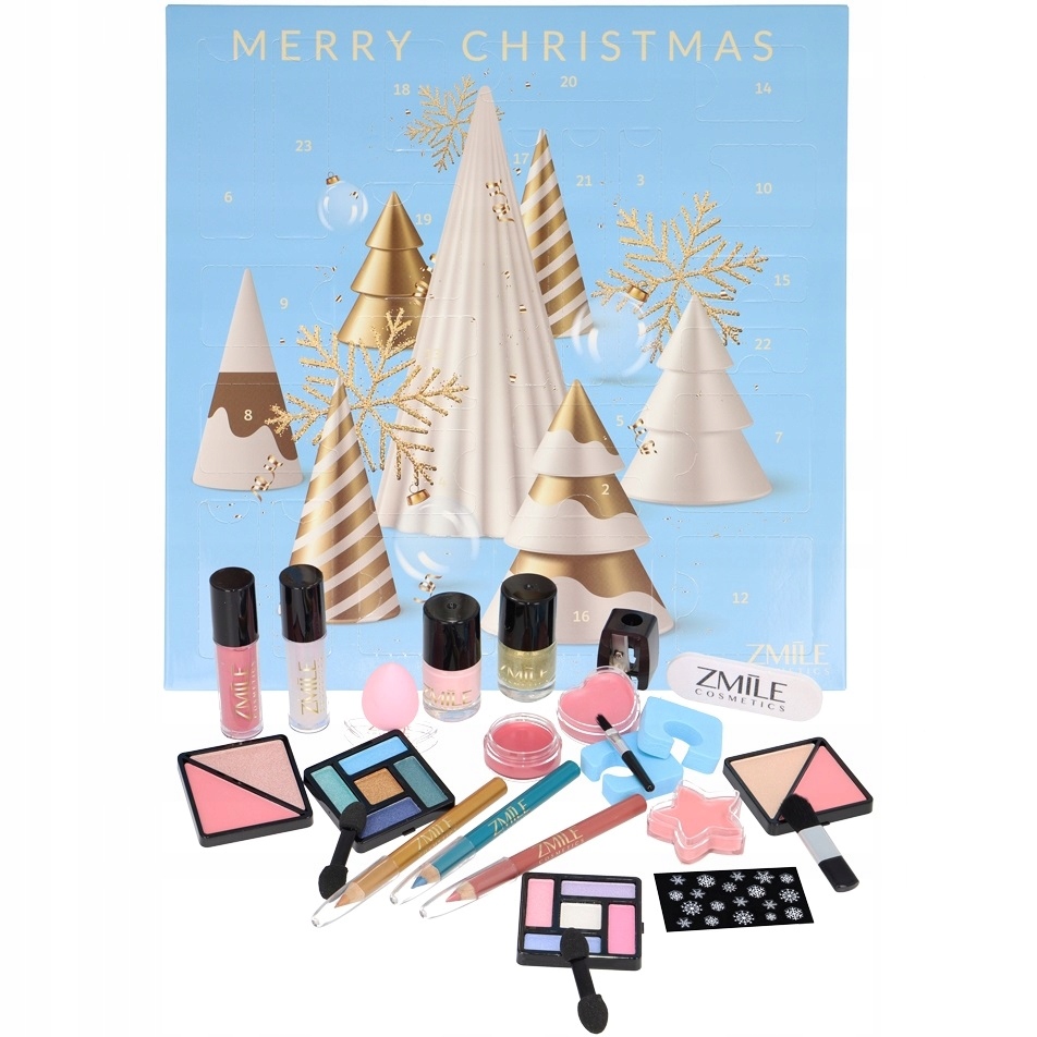 Zmile Adventní kalendář Dárková Sada 24 kosmetických přípravků na líčení