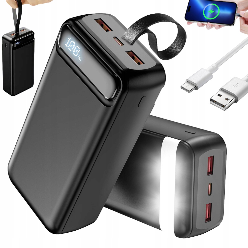 Power Banka 50000 Mah 6.02 X 2.84 X 1.14'' Delší Životnost Velká Kapacita