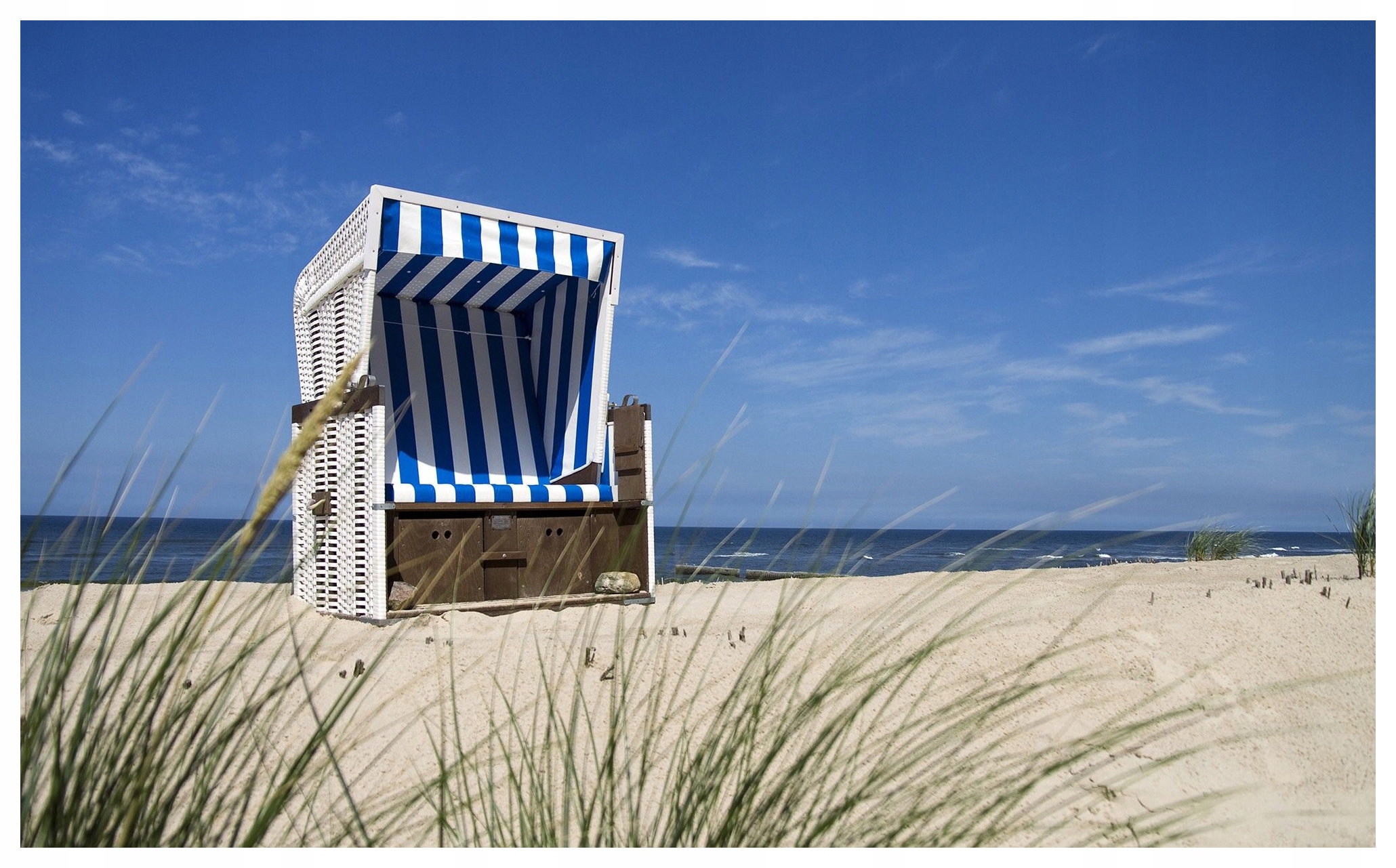 Fototapeta Plážová stolička s výhľadom na more relax vinylová 368x254 lepidlo