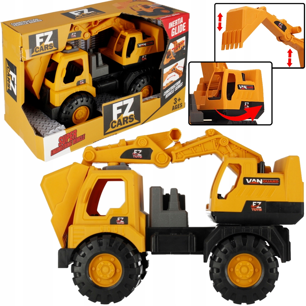 AUTO BUDOWLANE KOPARKA CIĘŻARÓWKA