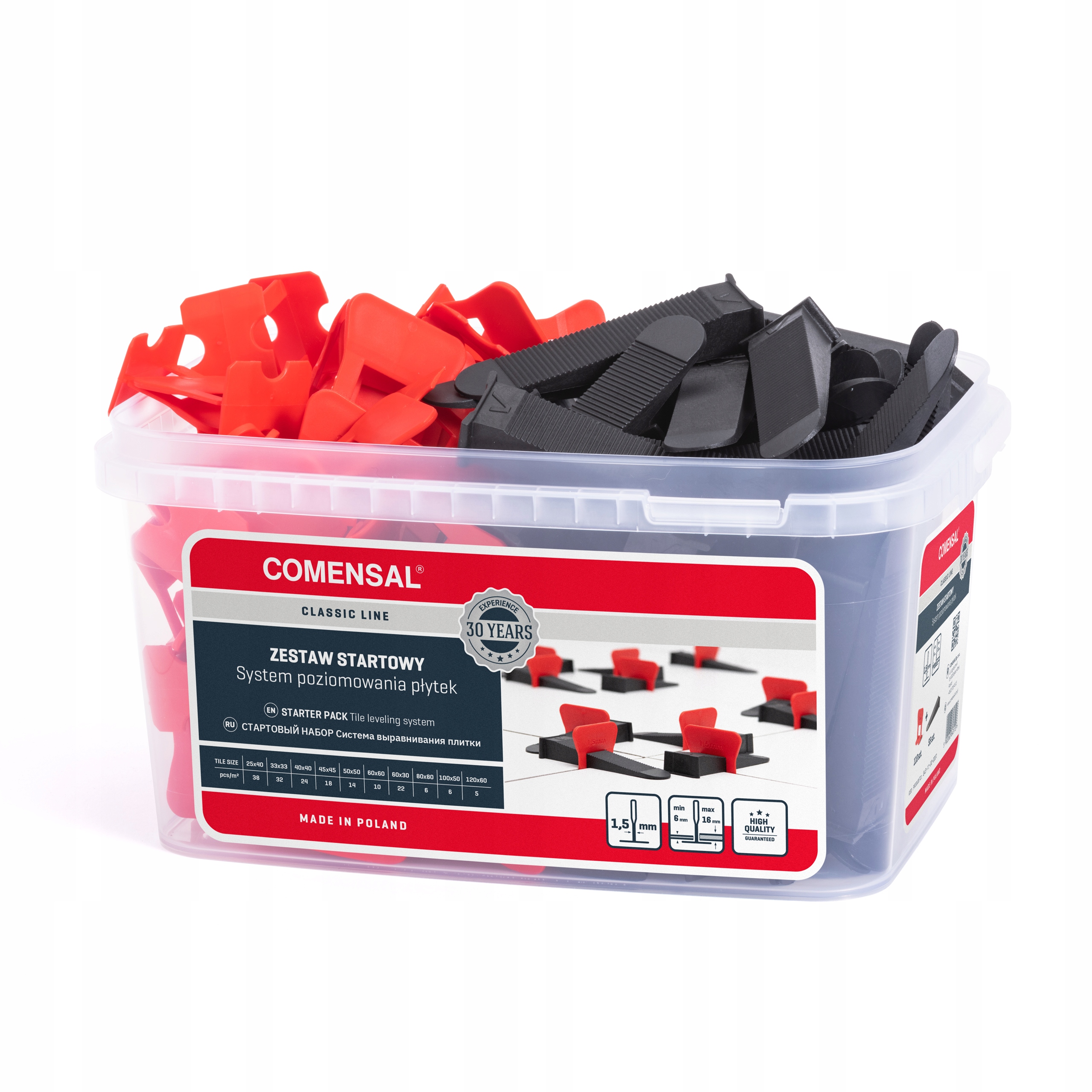 

Comensal System poziom. Klips 1,5mm 110 Klin 55