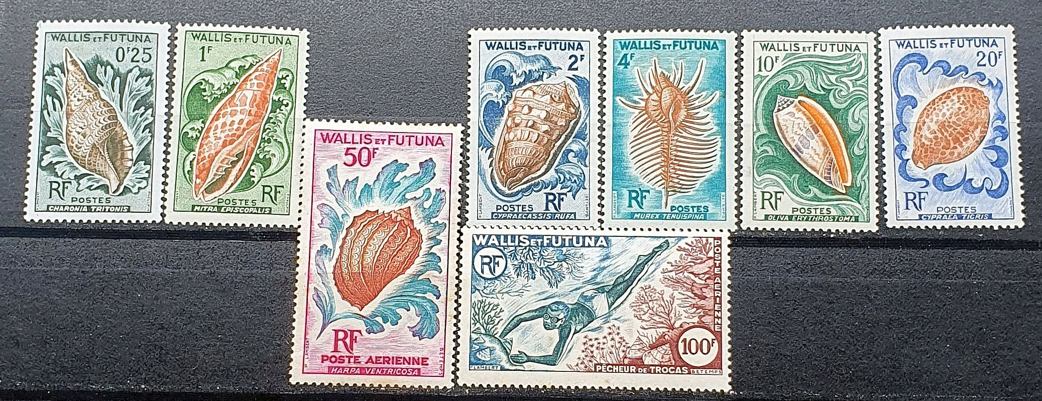 KOLONIE FRANCUSKIE WALLIS ET FUTUNA **/* 1962 MI 193-200 PLAMKI