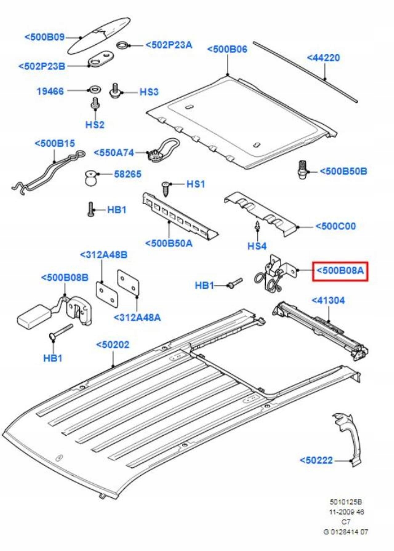 lock hook roofs FORD TRANSIT CONNECT 02-13 / 4583364