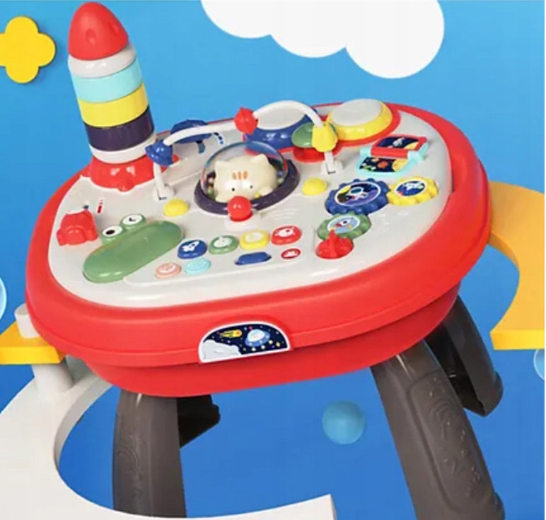 Stolik edukacyjny z kodem LOGIC57 i rakietą