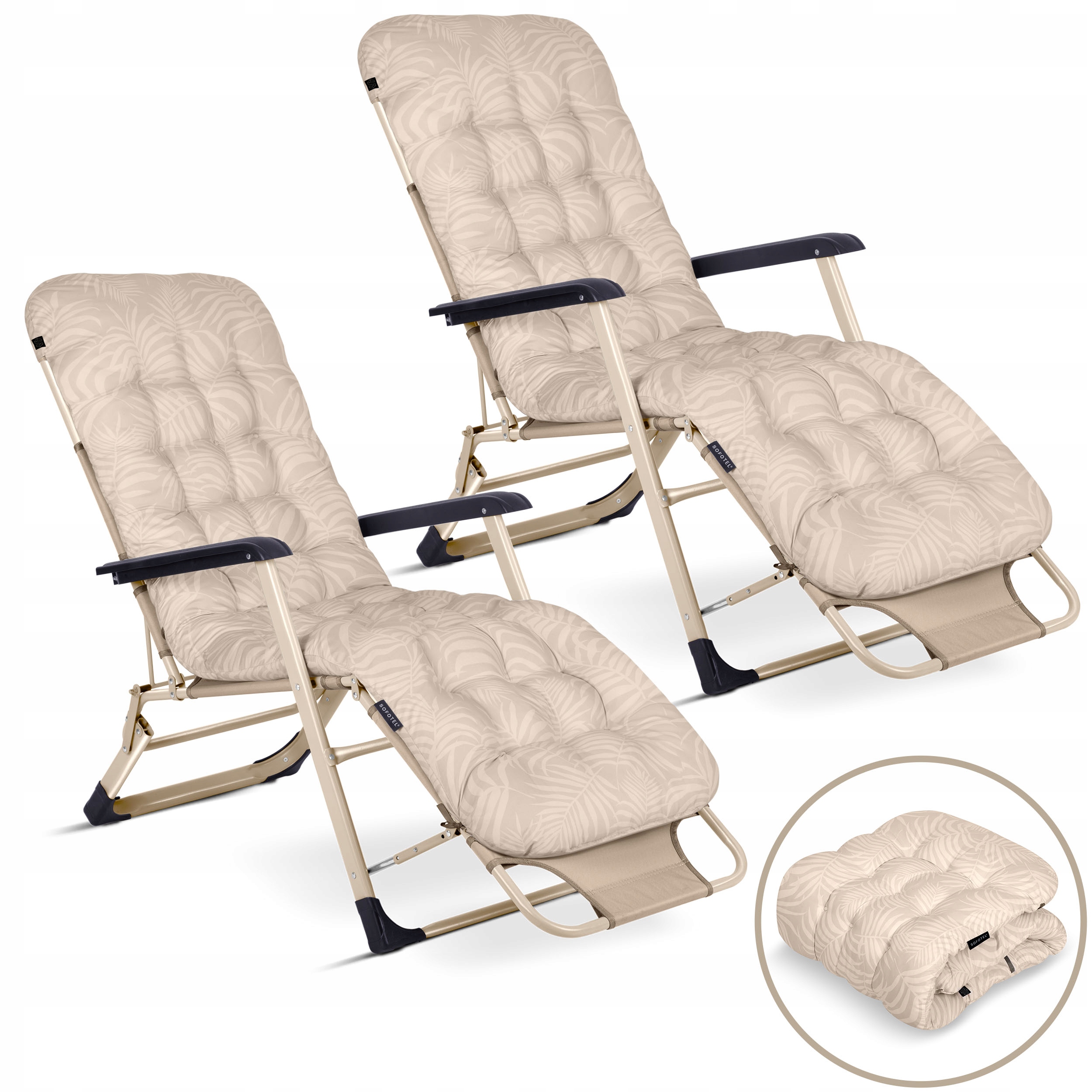 Záhradné A Plážové Lehátko Kreslo Skladacie Na Terasu Do Záhrady 2 Ks