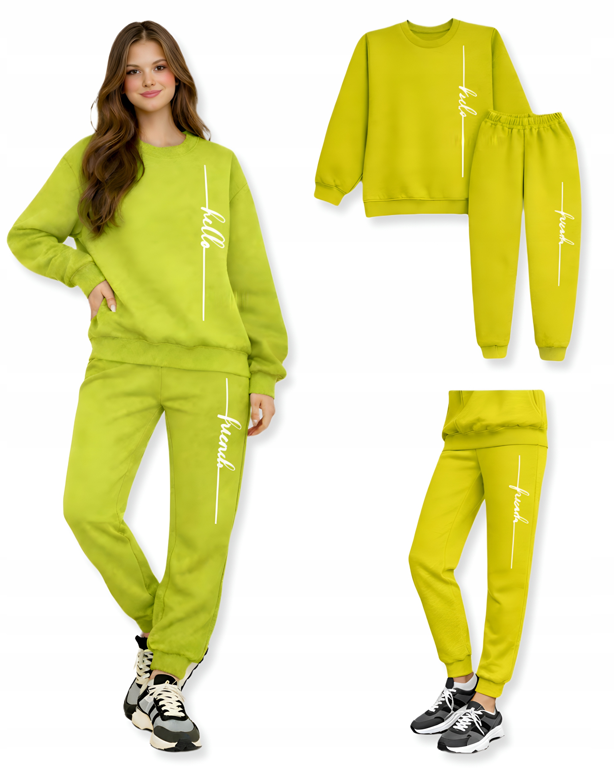 tepláková souprava M mládež Teplákovka Teplý mešek Polský Výrobek Limetka